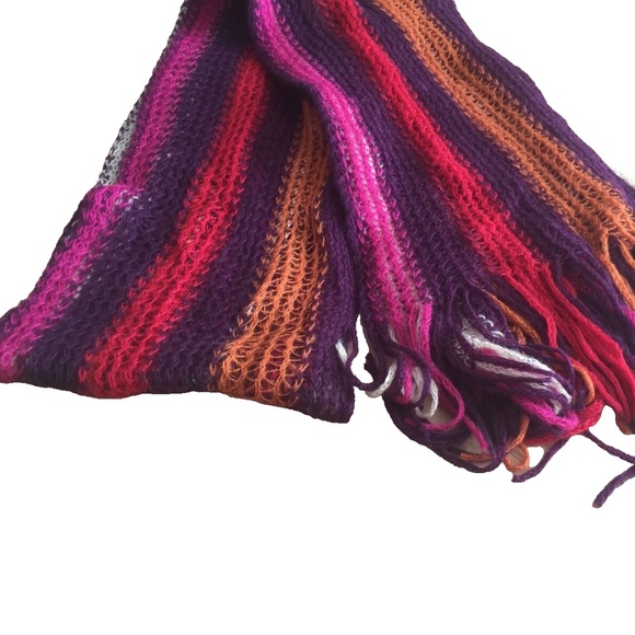 3 For $15  (NWT) Made of Me Women's Multi-Colored Fringed Long Scarf One Size - Picture 4 of 7
